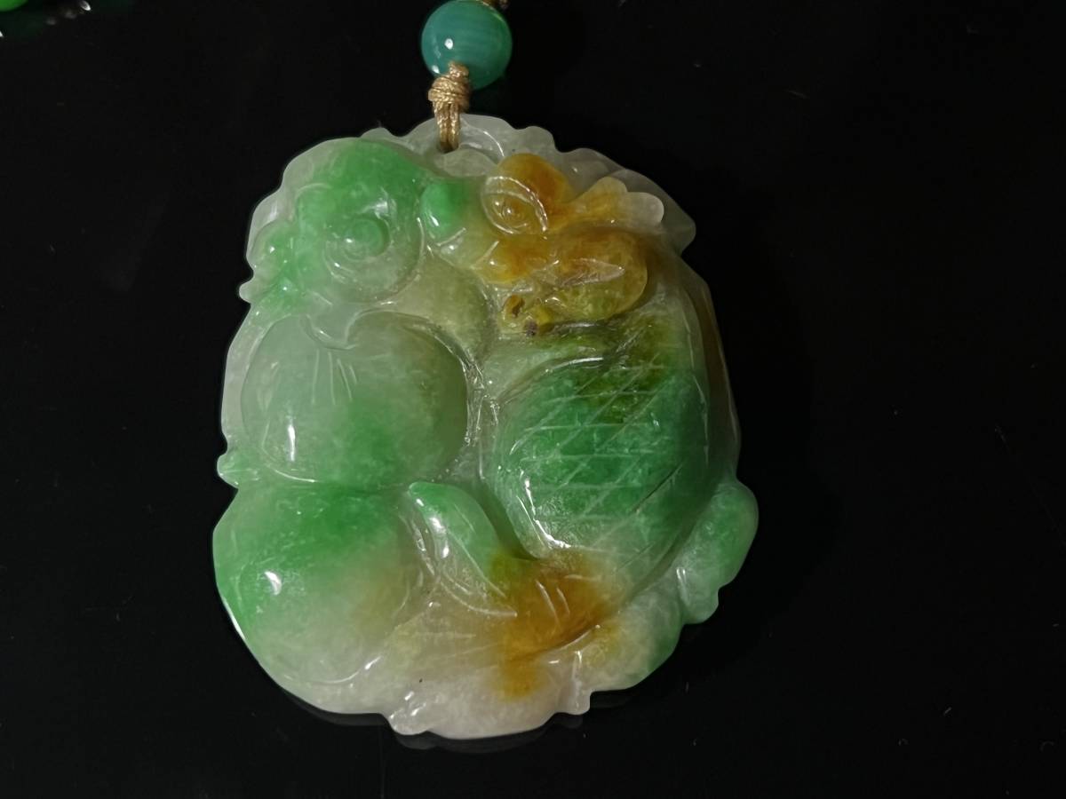 中国古玩 清時代 瑞獣彫刻 翡翠牌 瑪瑙 琥珀 極細工毛彫 和田玉原石