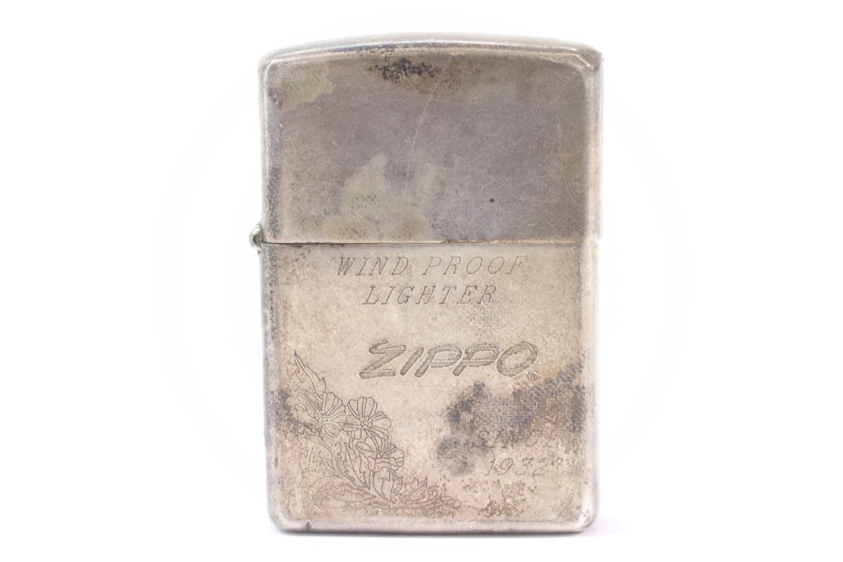 zippo 薄暗い スターリングシルバー ヴィンテージ 1970年前後のもの？