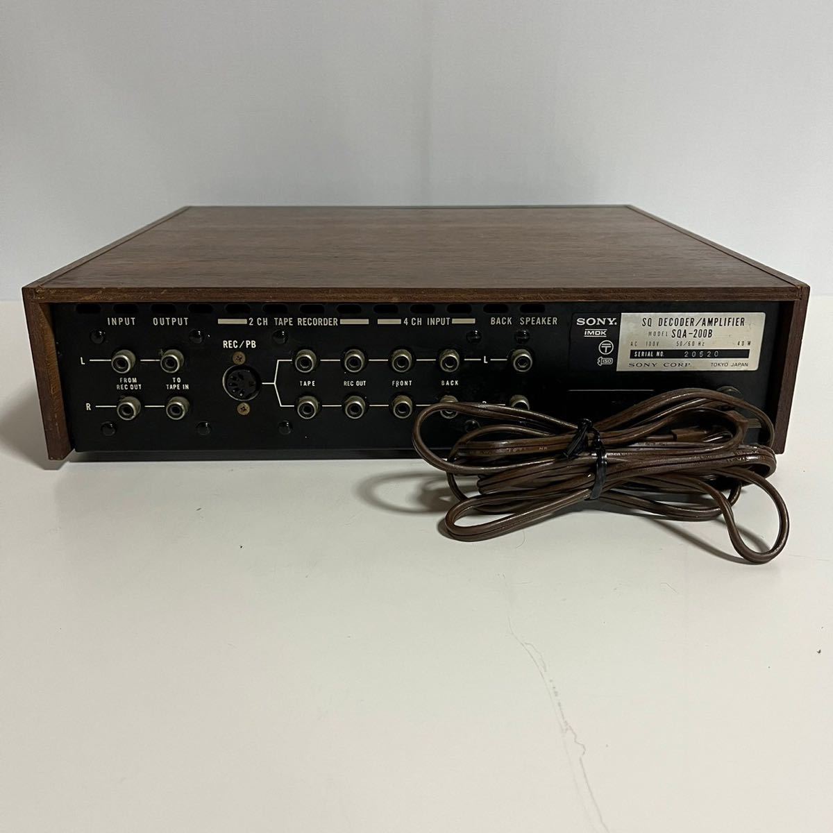 SONY SQA-200B アンプ SQデコーダー 4チャンネル Vintage Sony