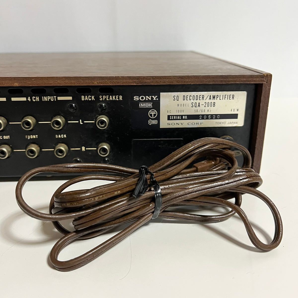SONY SQA-200B　アンプ　SQデコーダー　４チャンネル SONY SQA-200B アンプ SQデコーダー 4チャンネル Vintage Sony