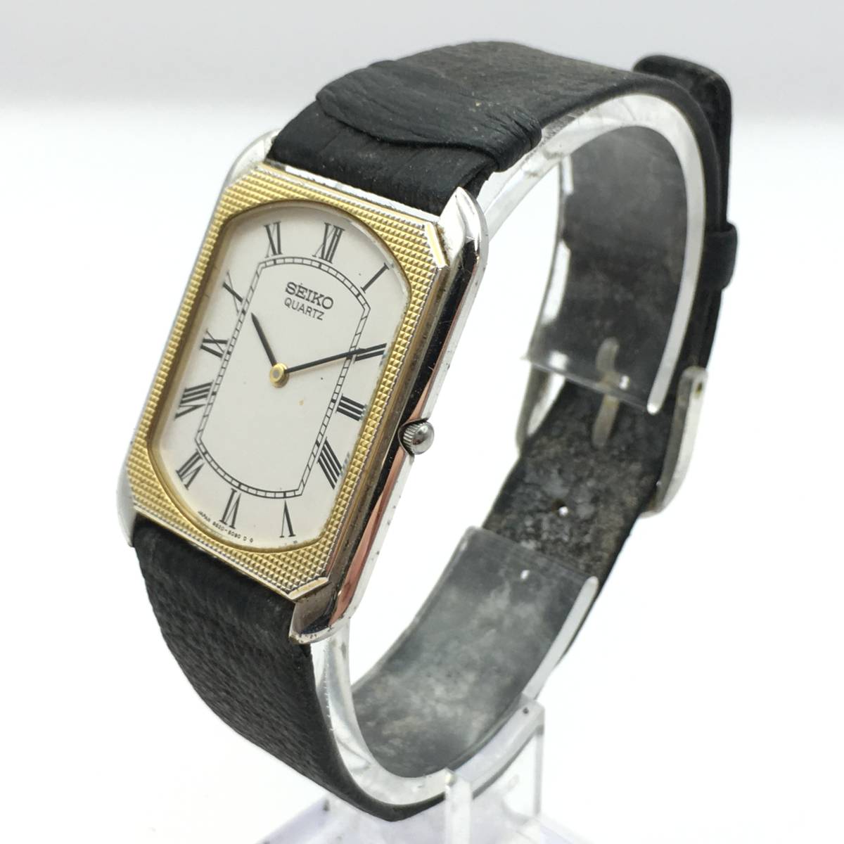 ◯M6-184 SEIKO/セイコー 2針 メンズ クォーツ 腕時計 レザーベルト 