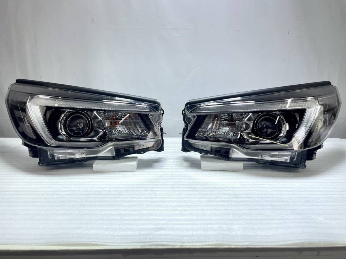 S-1768 フォレスター 左右 ヘッドライト LED SKE SK9 KOITO 100-6040L 打刻:JJ SUBARU 純正 9.7AM
