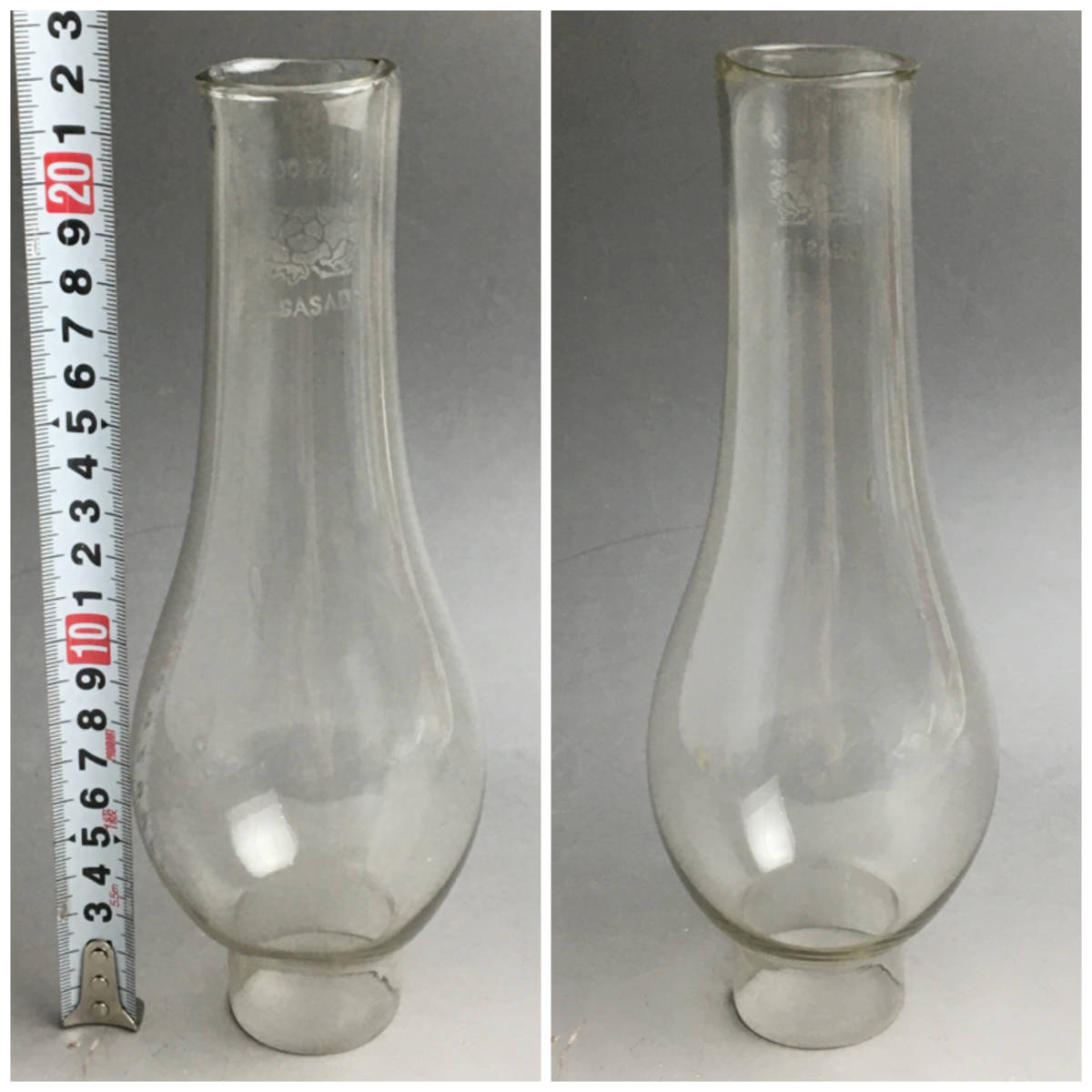 FI23/15 蔵出し 時代物 ガラス 火屋 ホヤ 下口径4cm まとめて3点 ほや 