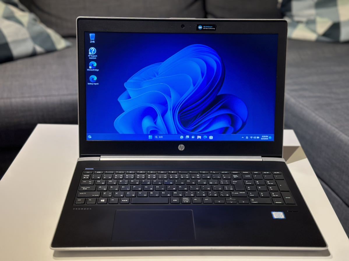 【1円スタート★】高スペックHP ProBook/ 高速第8世代i5/ M.2/ 750GB SSD/メモリ16GB /バッテリー新品/ Windows 11 pro / オフィス2019付き