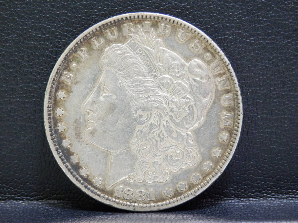 古銭祭 ② アメリカ 1ドル銀貨 1881年 モルガンダラー イーグル 硬貨 外貨 銀貨 アンティーク コイン 米国 USA 直径 約37.9mm 重さ  約26.6g アメリカ モルガンダラー １ドル銀貨☆1881年／ニューオリンズ発行