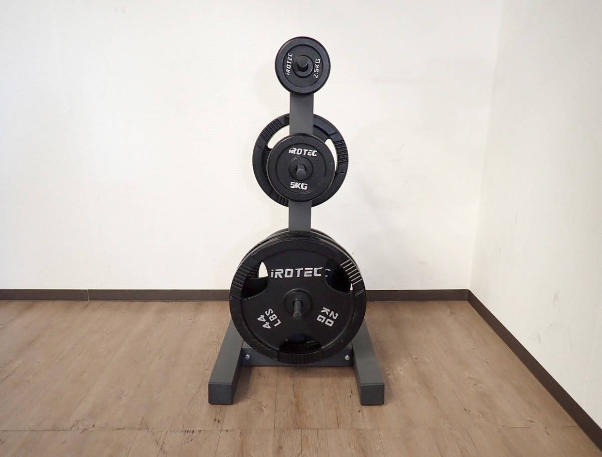 中古 バーベルプレート iROTEC アイロテック ダンベル 20kg×2枚 15kg×2
