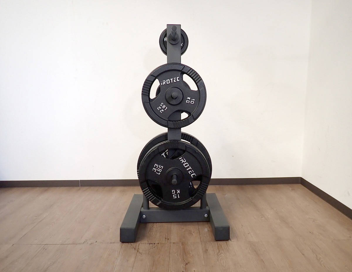 中古 バーベルプレート iROTEC アイロテック ダンベル 20kg×2枚 15kg×2