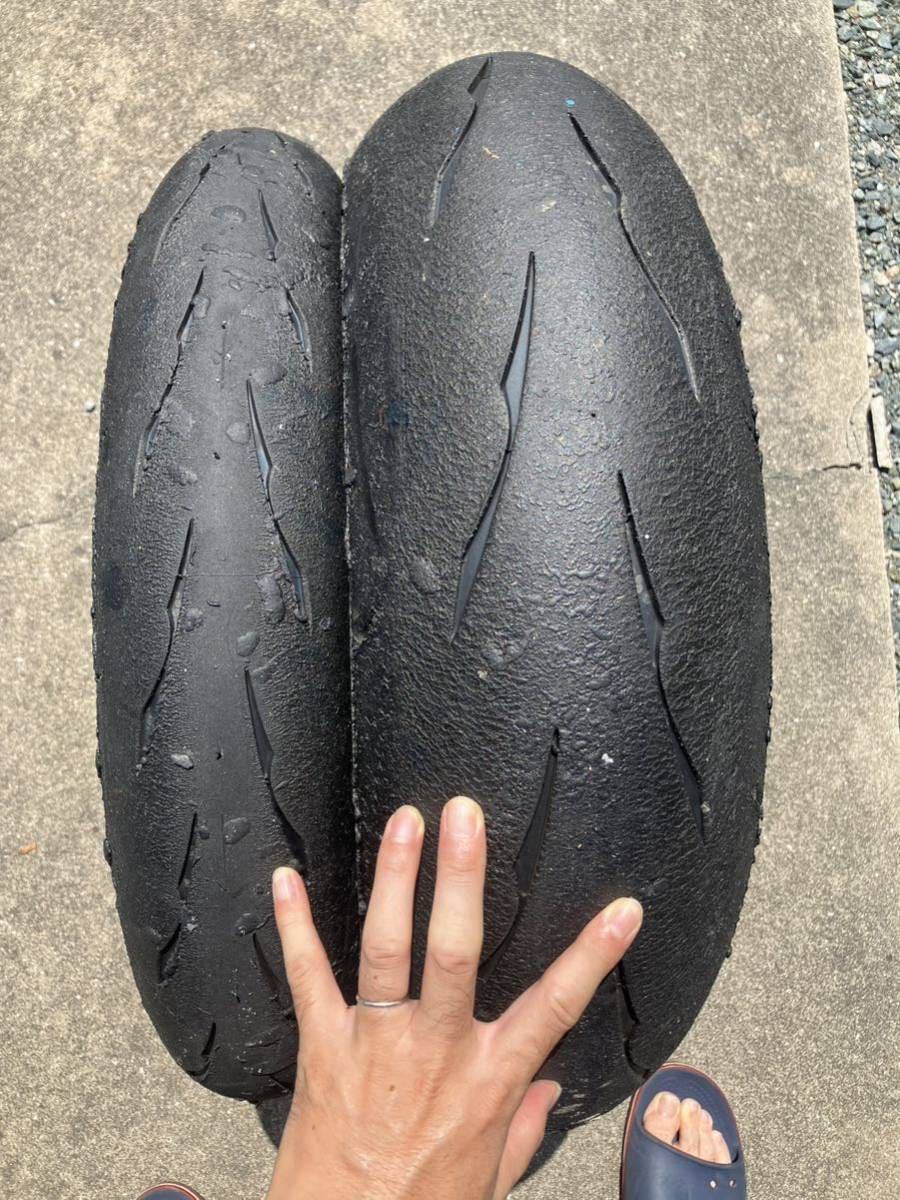 R11 フロント120 600 17 リヤ180 640 17 中古 ブリヂストン st600指定