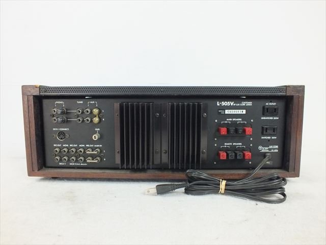 ジャンク LUXMAN ラックスマン L-505V プリメインアンプ 音響