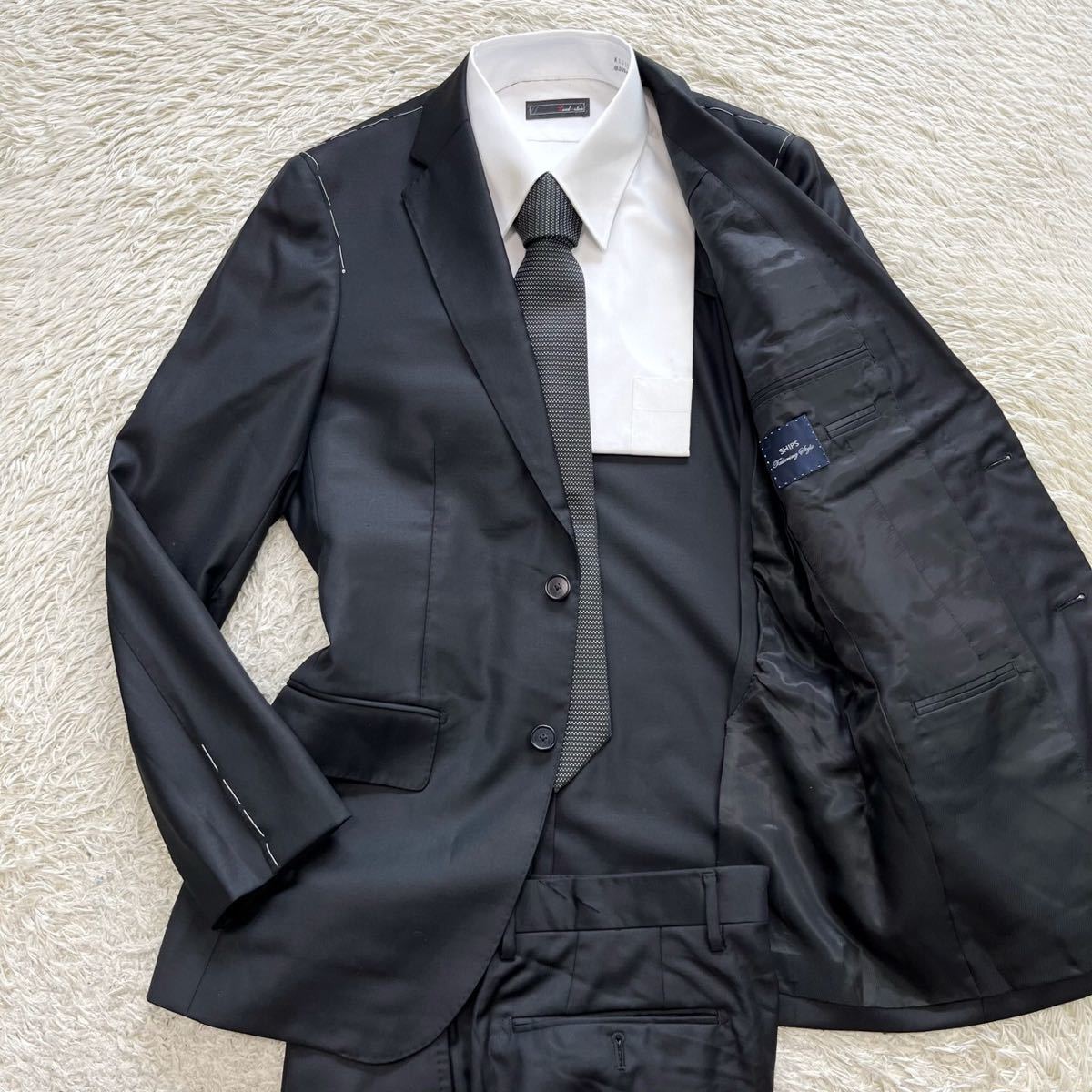 未使用級】シップス ロロピアーナ SHIPS Loro Piana Super130's スーツ