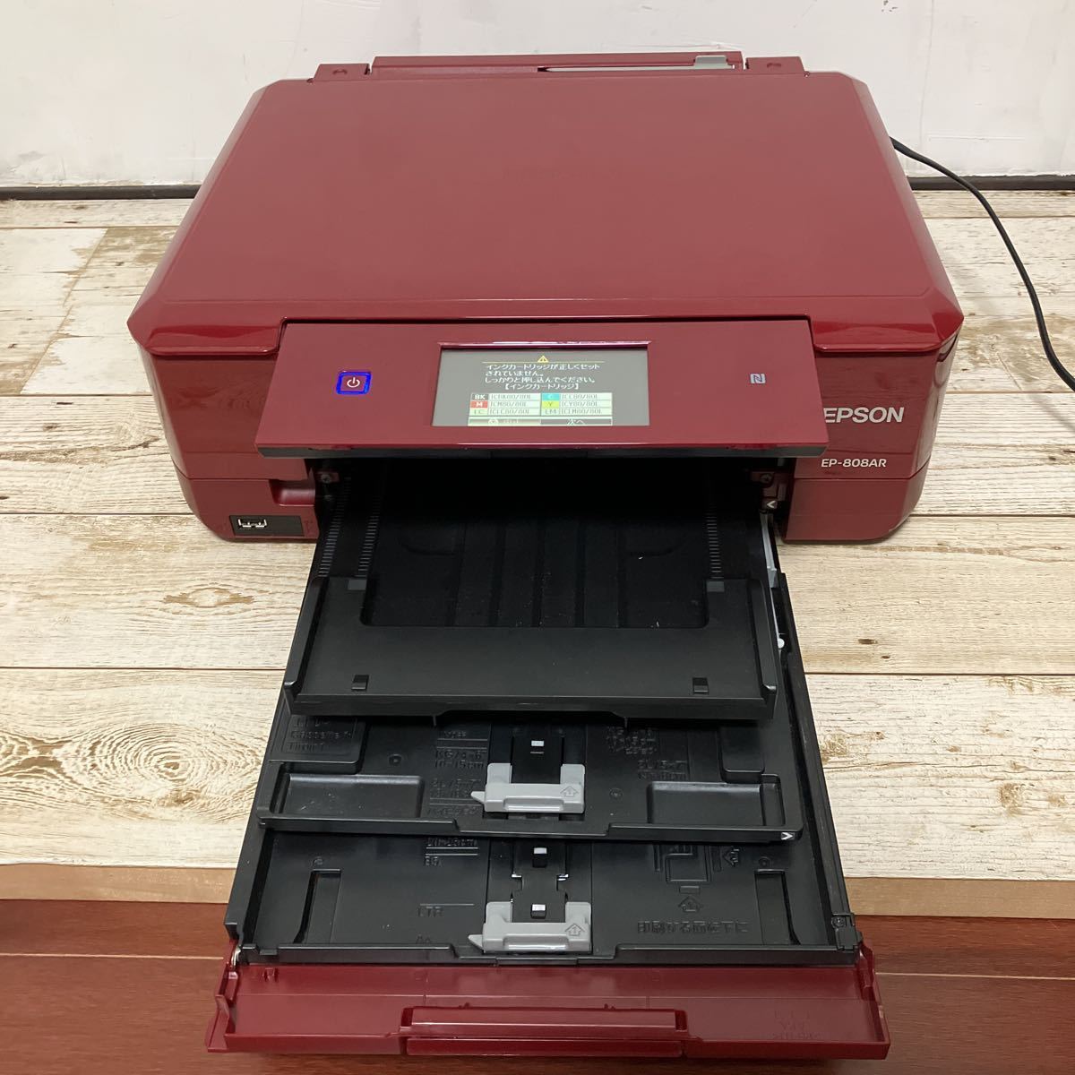 EPSON EP-808AR 通電 ノズルチェックパターン確認 EPSON ジャンク