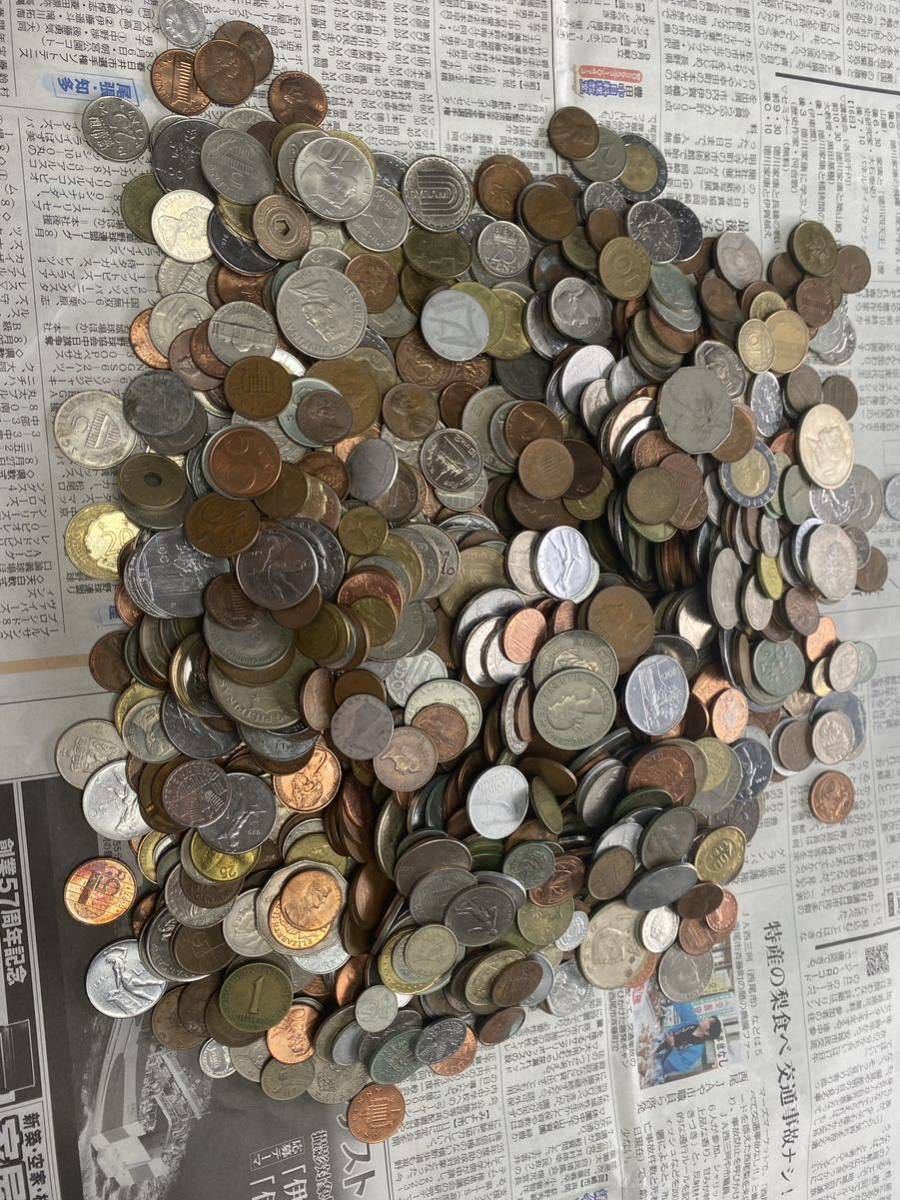③4.65kg 外国銭 硬貨 まとめて 古銭 コイン ヨーロッパ アジア アメリカ 貨幣 雑銭 お金 アンティークコイン 大量 