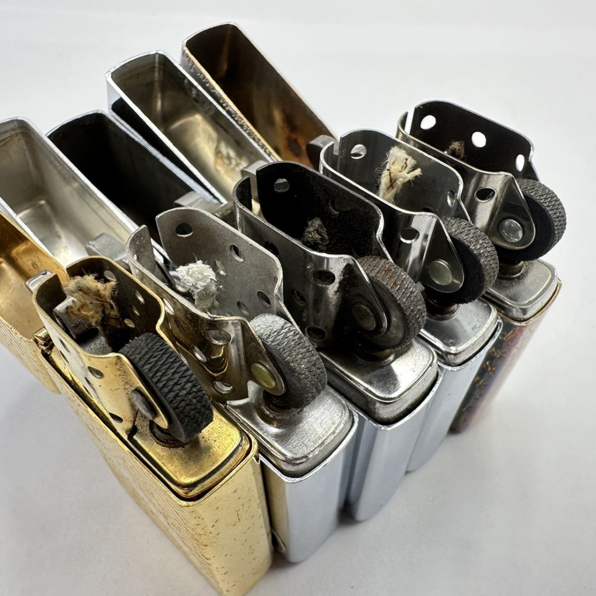 Z716-O25-703 △ ZIPPO ジッポ 5個 シルバー 1991 / 1994 Kingdom 1990