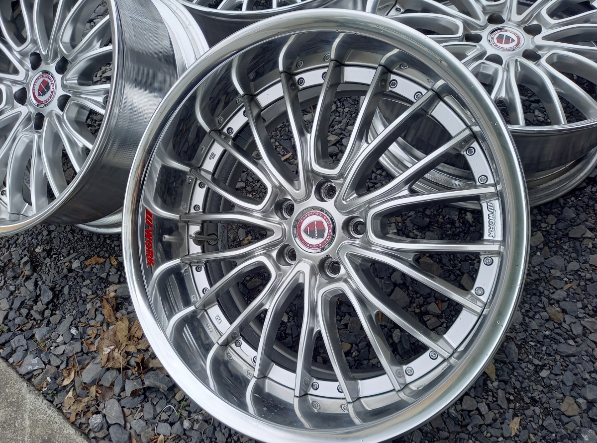 WORK シュバート 19インチ 9J 9.5J PCD114.3 5H 4本 BBS SSR RAYS WORK 