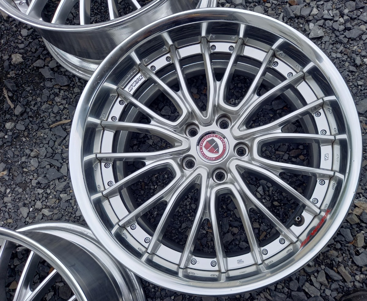 WORK シュバート 19インチ 9J 9.5J PCD114.3 5H 4本 BBS SSR RAYS WORK 