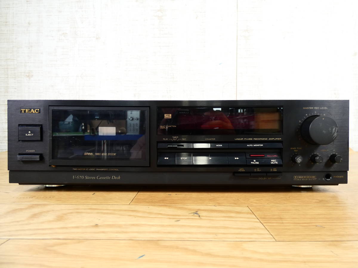 TEAC V-670 カセットデッキ　3ヘッド　動作OK TEAC V-670 カセットデッキ 3ヘッド 動作OK 【公式通販】