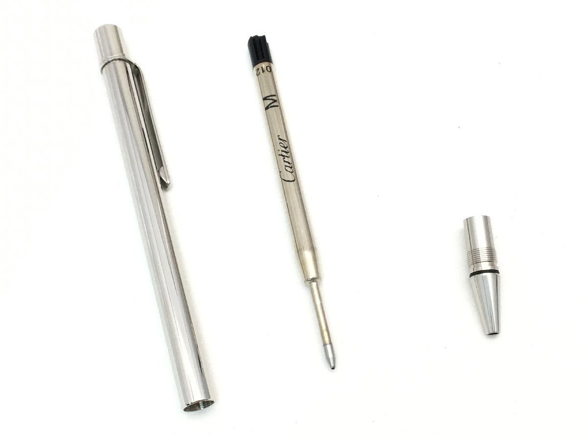 美品 カルティエ ボールペン シルバー ギャランティ/ケース付き 筆記