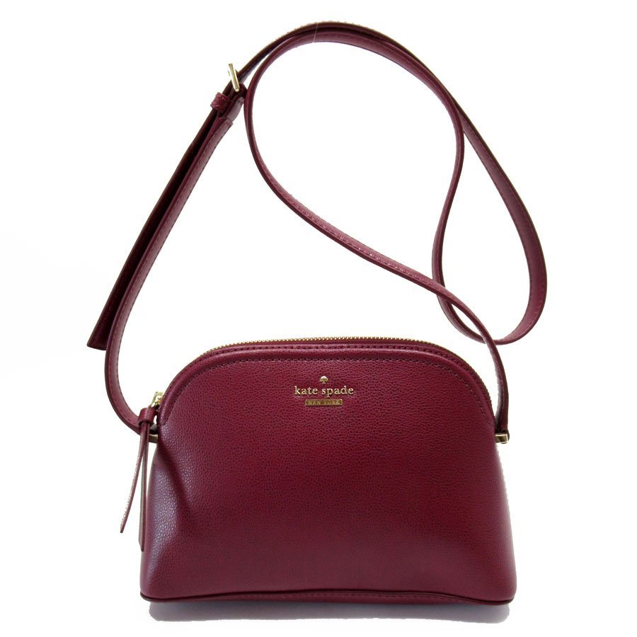 ケイトスペード Kate Spade 斜め掛けショルダーバッグ レザー ワイン