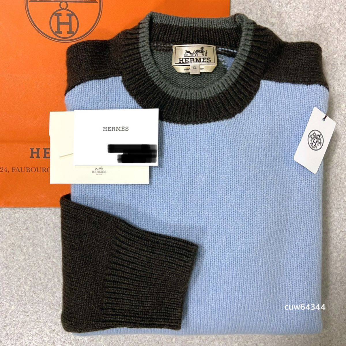 国内正規品 新品未使用XL Hermes エルメス 22～23Aw カシミヤ100 