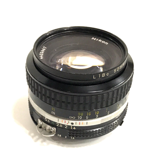 Nikon NIKKOR 50mm 1:1.4 一眼 マニュアルフォーカス カメラ レンズ 光学機器 QR094-68