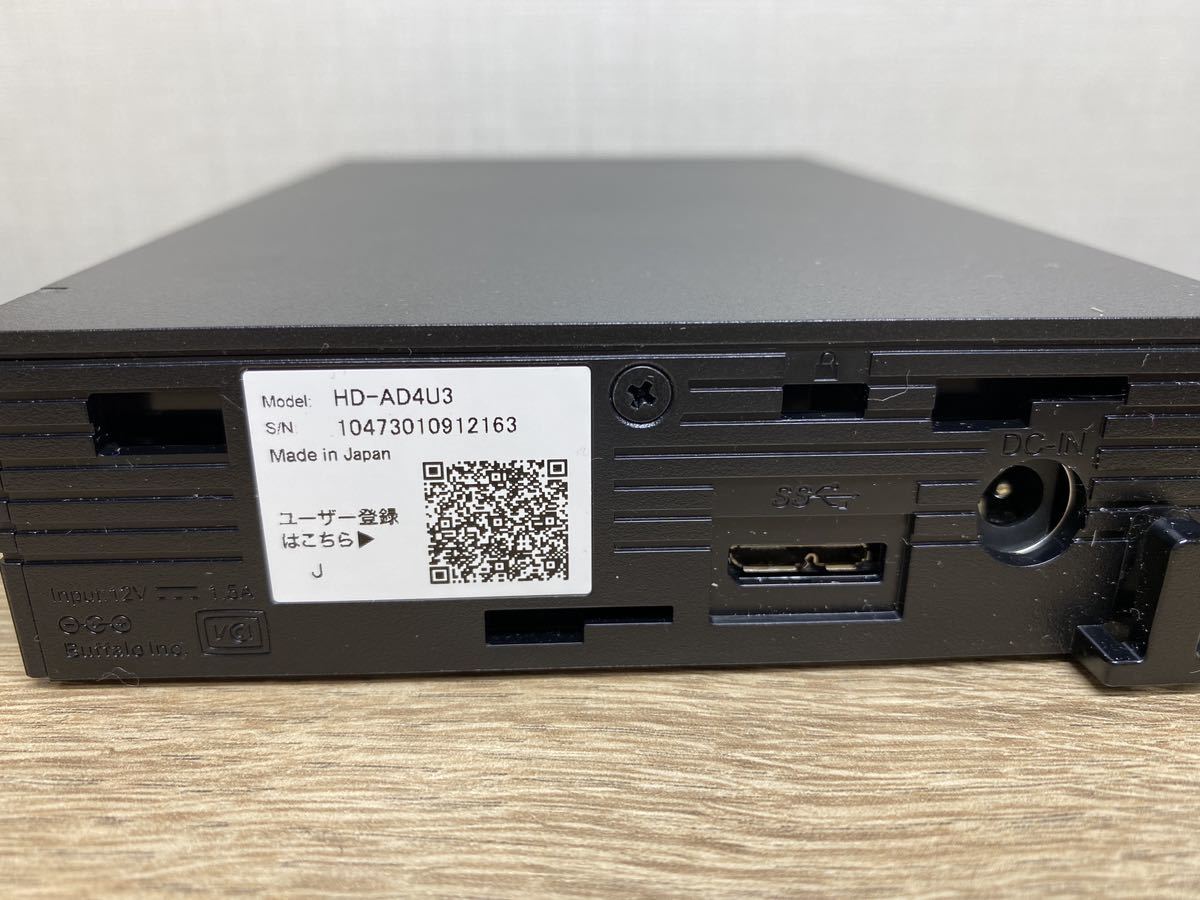 新古品】BUFFALO HD-AD4U3 外付けハードディスク 4TB 【公式通販】
