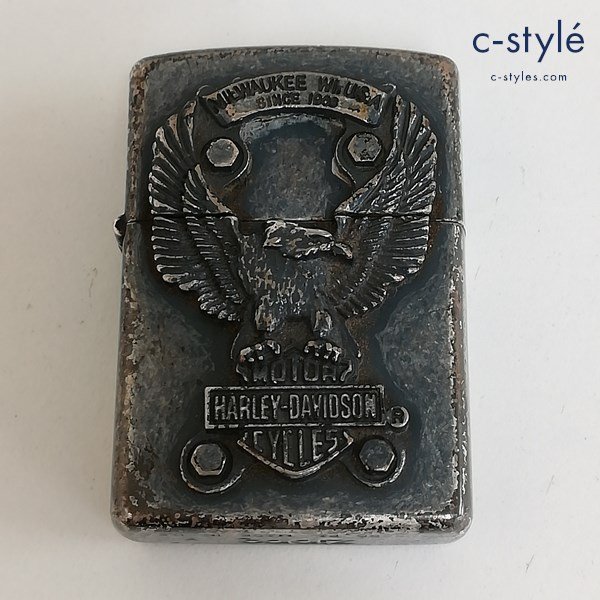 【人気，セール】 I338a ZIPPO ジッポー HARLEY-DAVIDSON ハーレーダビッドソン イーグルロゴ メタルプレート 鷹 オイルライター 喫煙具 | その他 P(その他)｜売買されたオークション情報、yahooの商品情報をアーカイブ Zippo