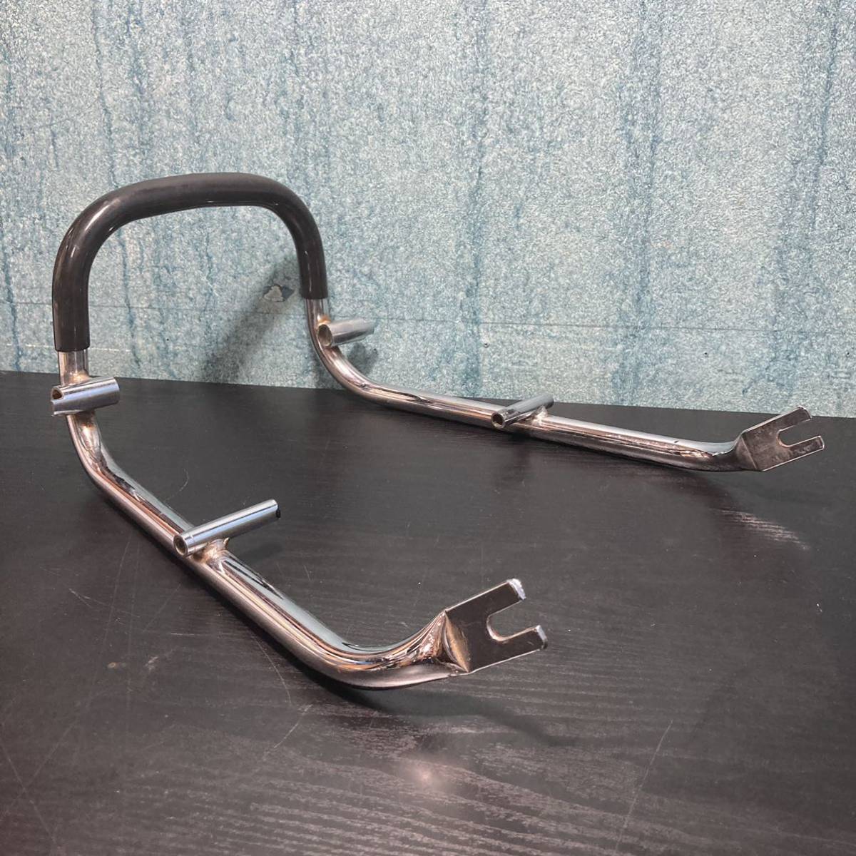 CB250T タンデムバー タンデムグリップ ゴム巻き グラブバー スチール クロームメッキ