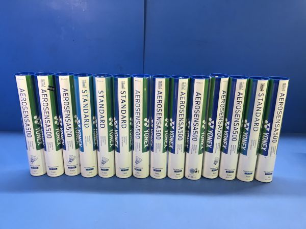 美品【 ヨネックス / YONEX 】バドミントン 練習球 15個入り×13本 シャトル AEROSENSA500 エアロセンサ500 スポーツ 100
