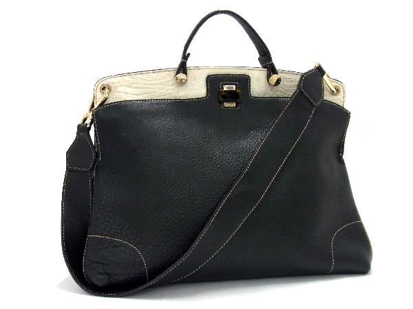 1円 □極美品□ FURLA フルラ パイパールクス クロコダイル型押し