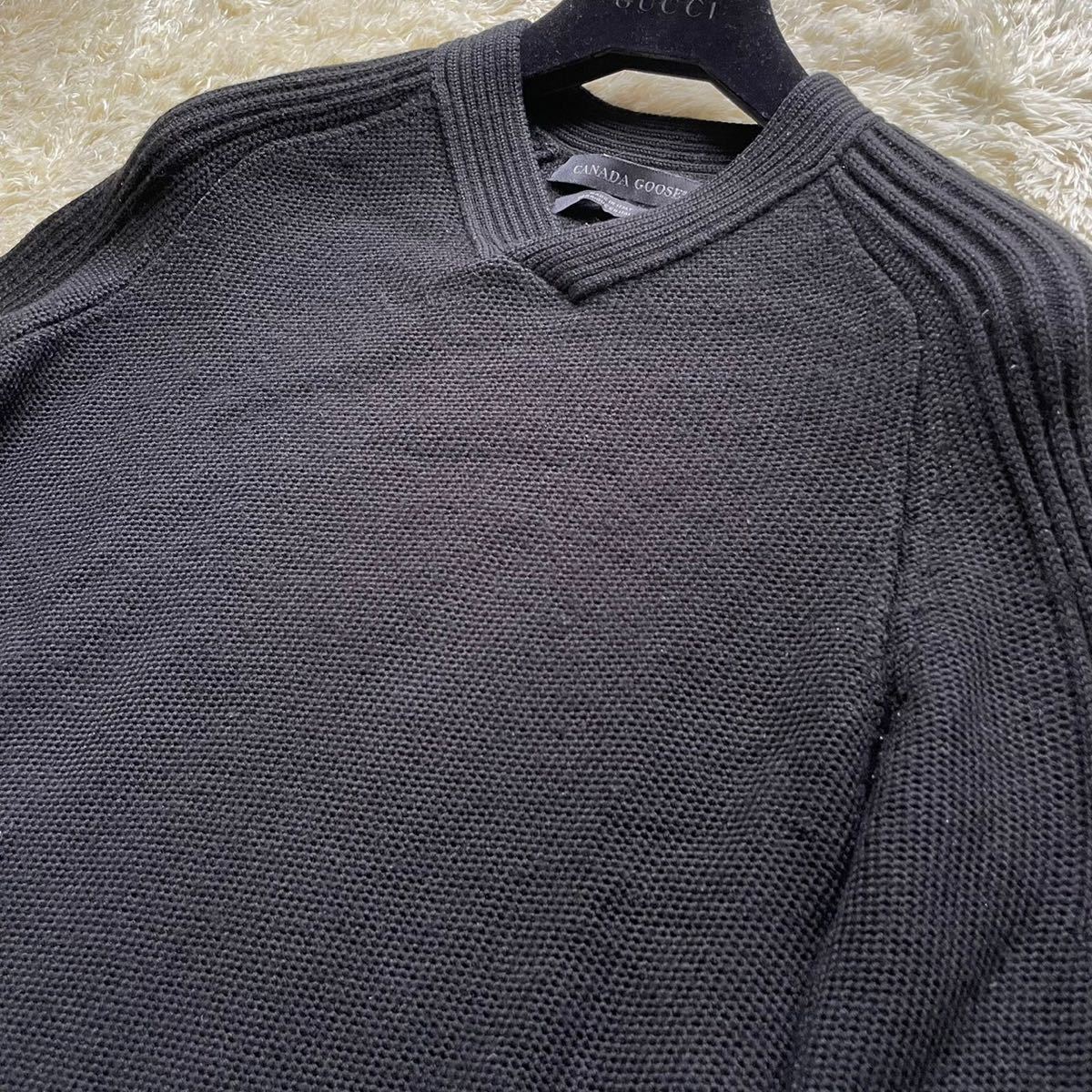 美品 CANADA GOOSE カナダグース ブラックレーベル セーター ニット 
