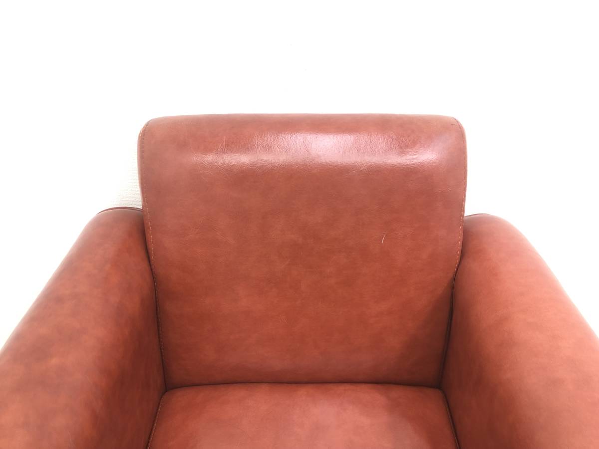 mateli マテリ スタイリングチェア グラント レッドブラウン 丸型