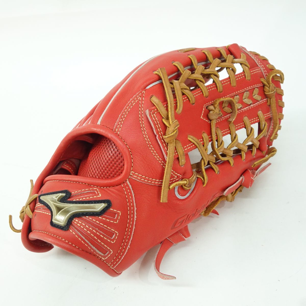 116 ミズノ Global Elite H selection 02 レッド 右利き軟式用グローブ/グラブ ※中古