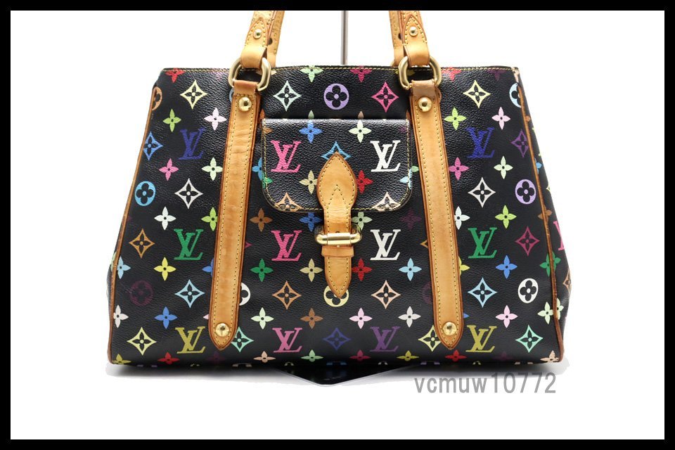 希少美中古■LOUIS VUITTON モノグラムマルチカラー オーレリアMM レザー ショルダーバッグ ルイヴィトン■0914hu307-3K