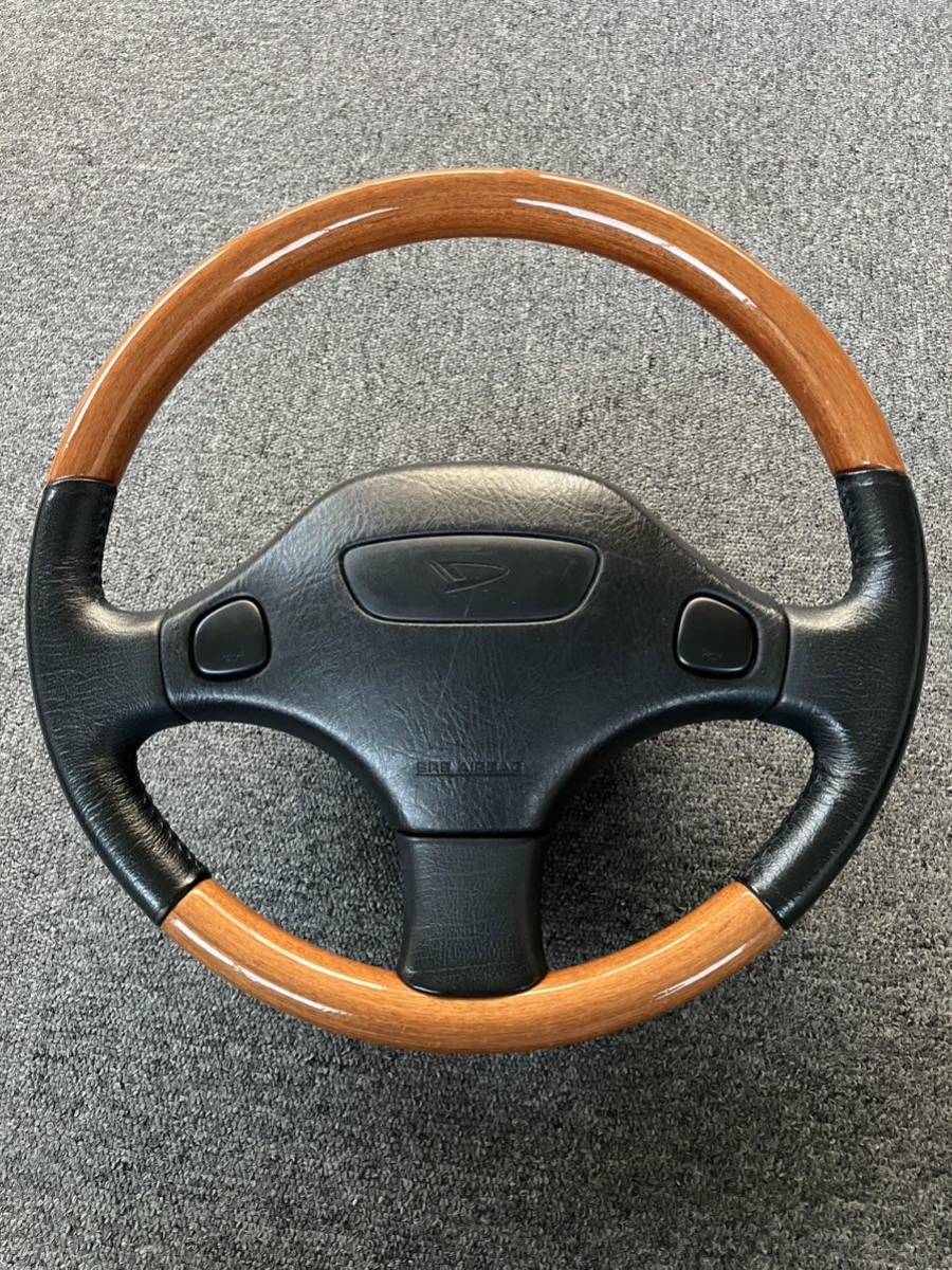 ミラジーノL700S L710S後期純正ウッドコンビステアリング 禁煙車