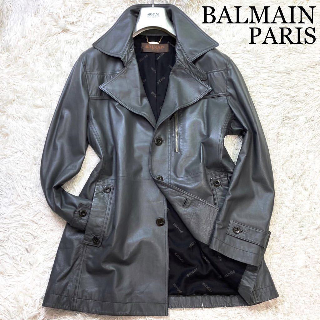 新品同様】幻のXL相当!!BALMAIN バルマン【至高の逸品】最高級羊革