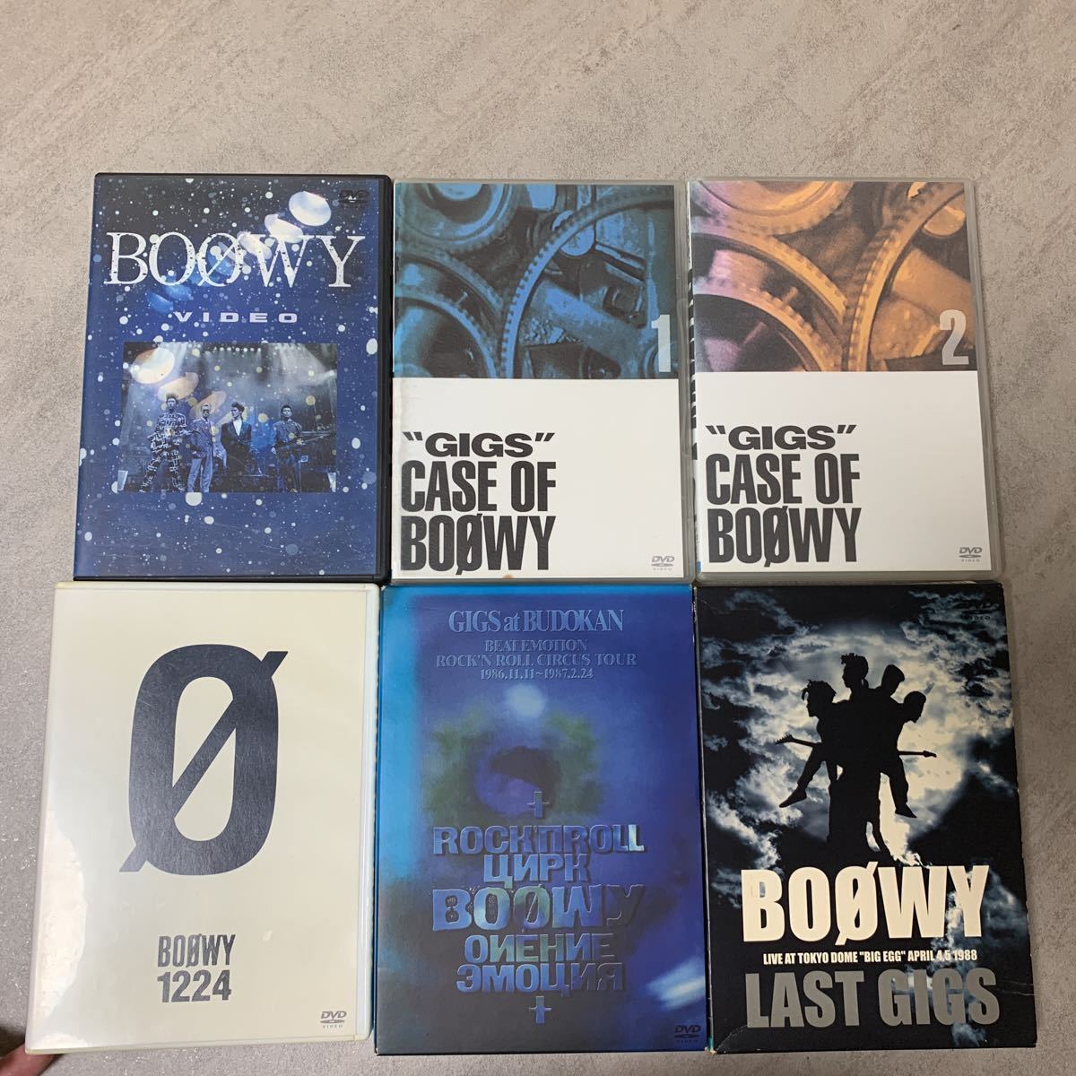 BOOWY DVD 6点セット VIDEO 1224 CASE OF BOOWY GIGS at BUDOKAN LAST GIGS ボウイ 氷室京介 布袋寅泰