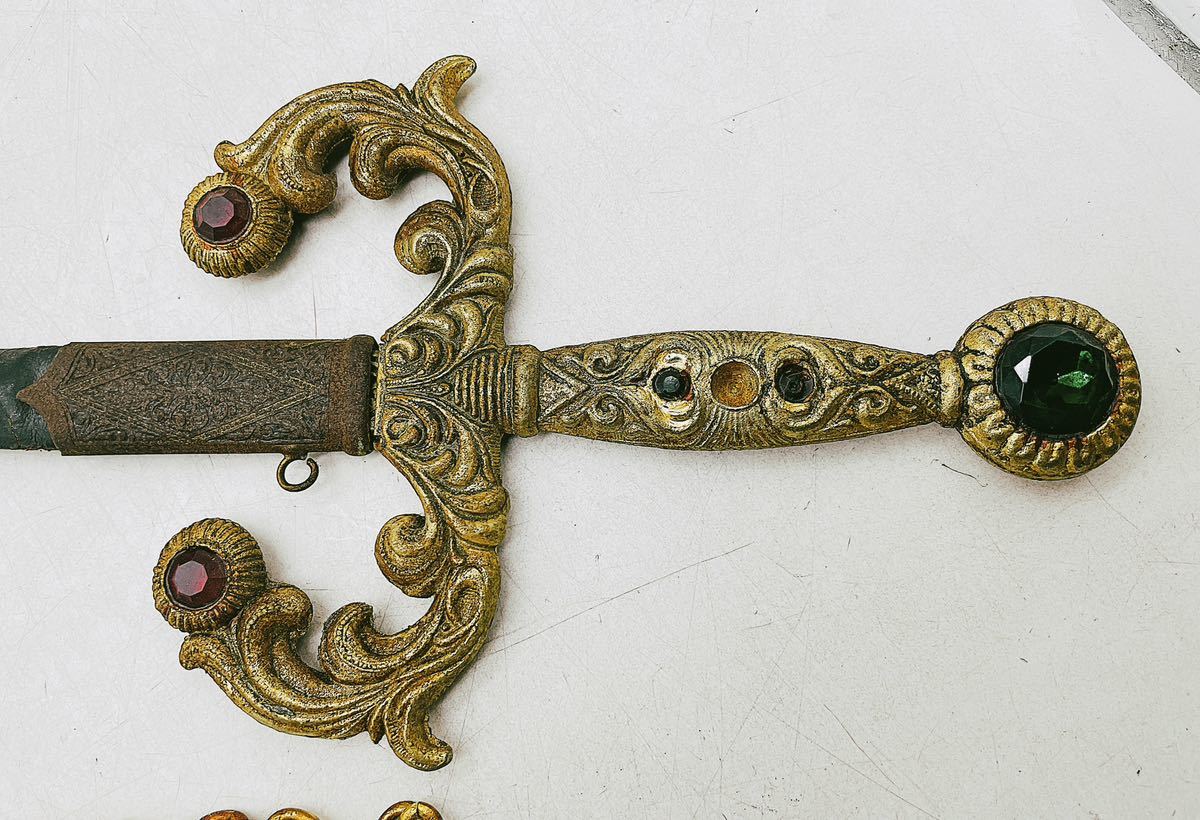 中古】模造刀 サーベル 西洋剣 スペイン製 ? 約85cm ソード