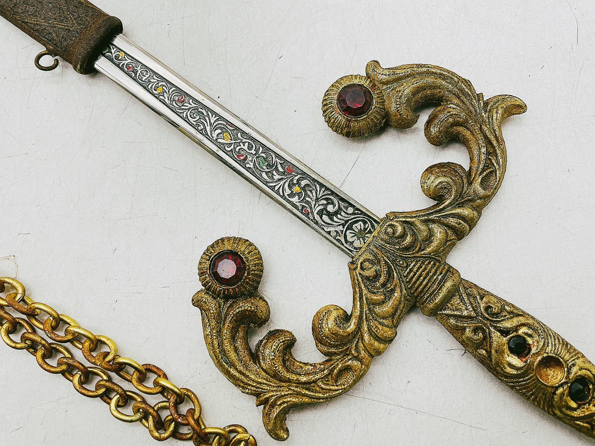 中古】模造刀 サーベル 西洋剣 スペイン製 ? 約85cm ソード