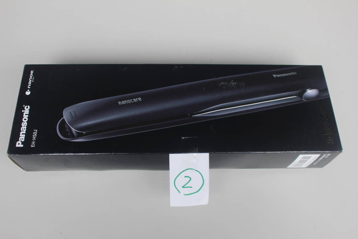 ②　パナソニック Panasonic EH-HS0J-K [ストレートアイロン ナノケア 黒]　未使用　箱痛み品
