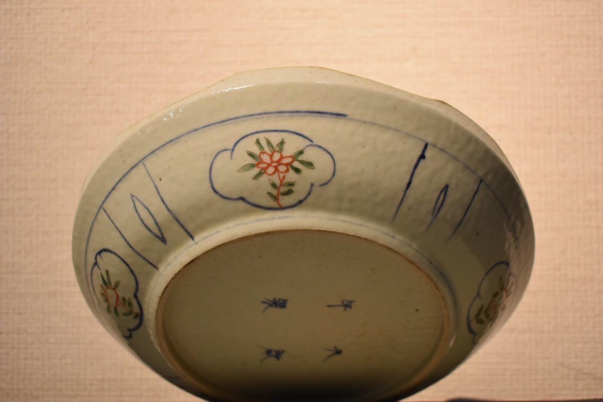 GE】Z238 【コレクター所蔵品】時代 色絵鹿人物紋皿 /骨董品 中国古玩