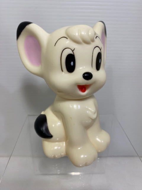 近畿銀行★昭和レトロ★ジャングル大帝レオ★ソフビ人形★貯金箱 １１．３cm 当時物 企業物 非売品 アニメ 現状