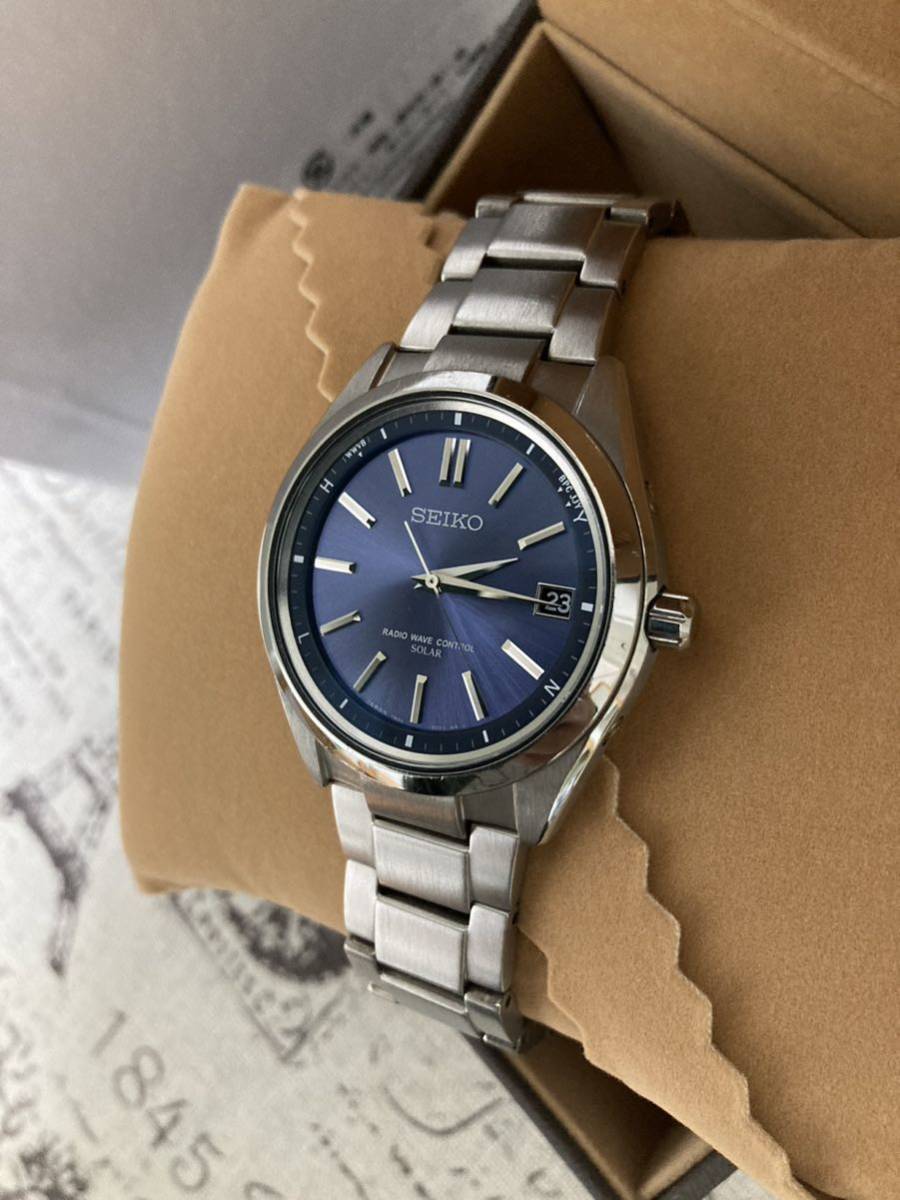 美品！ セイコー SEIKO ブライツ メンズ 電波ソーラー チタン GS 