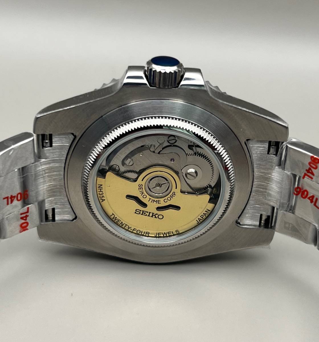 SEIKO MOD NH35 カスタム ブラック 40mm マリーナ ダイバーズ 手巻き