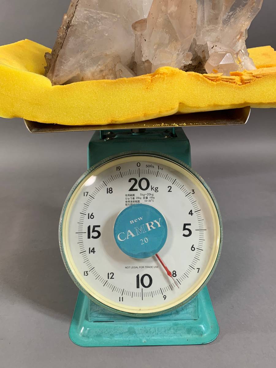 MS138 重量:約8kg 水晶 クリスタル クオーツ クラスター 原石 天然石