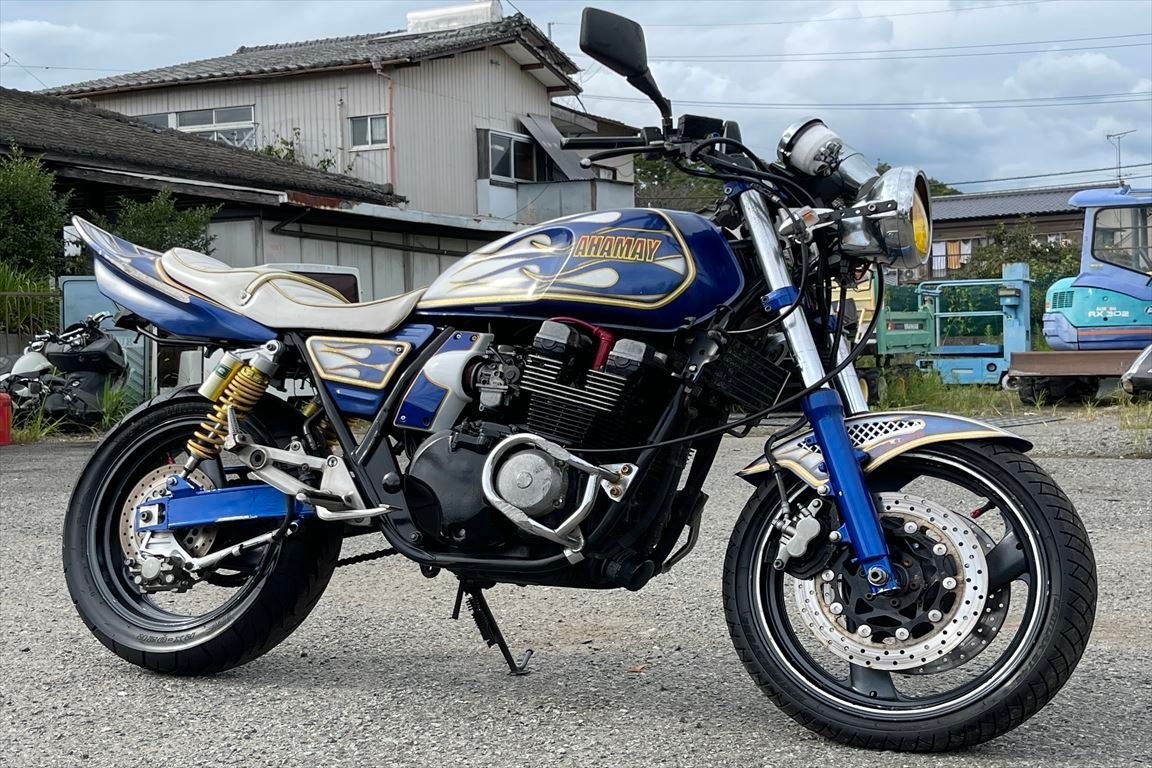 XJR400R 売り切り！１円スタート！4HM！キャブ車！カスタムペイント！タックロール！クランキング確認済!レストアベース!全国配送!福岡佐賀