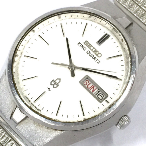 セイコー キングクォーツ デイデイト 腕時計 0853-8035 ホワイト文字盤