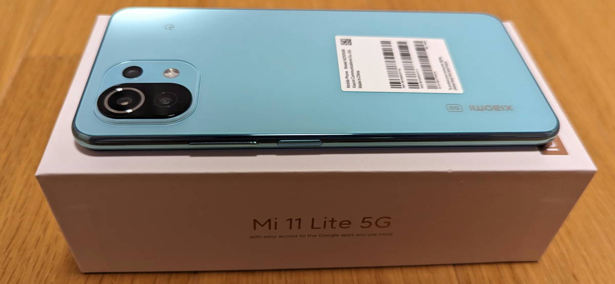 ★中古美品★Xiaomi製Mi 11 Lite 5Gミントグリーン SIMフリースマートフォン_5