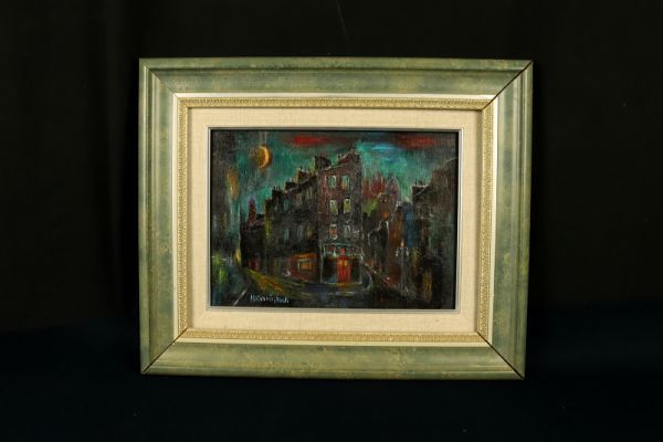 3315■【真作】大澤喜一 「巴里の誘惑」 油彩 肉筆 東京の人 斉藤三郎、角浩、大野五郎に師事 神奈川県美術家協会元会員 額装