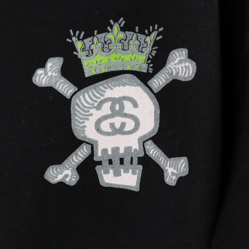 STUSSY ステューシー 90s スカルプリントプルオーバーフーディー 両面
