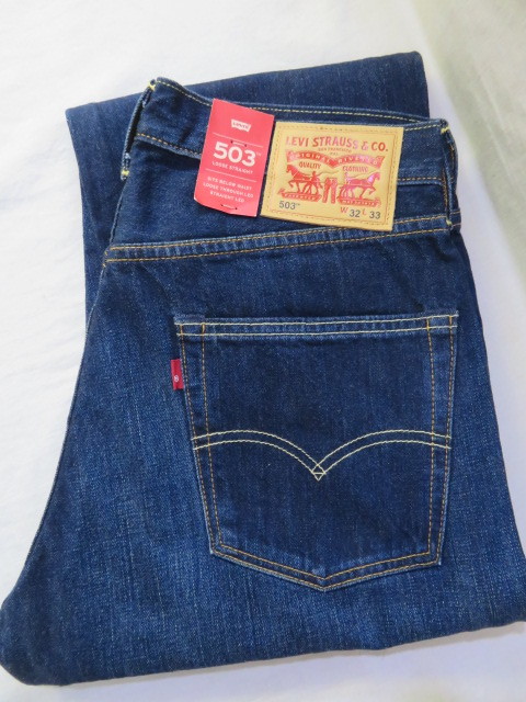 ☆新品 タグ付き Levi's 503 リーバイス デニムパンツ ジーンズ 加工 ヒゲ ハチノス W32☆